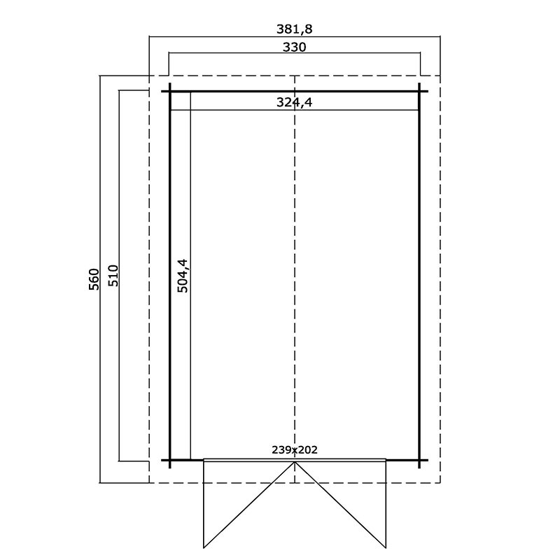 VIRGINHA GARAGEM 16,36M2 560x382x262