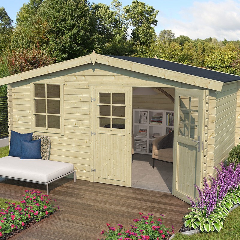 Lasita - Benny Design Shelter - aspetto grezzo - 4,11 x 3,00 x 2,22 m