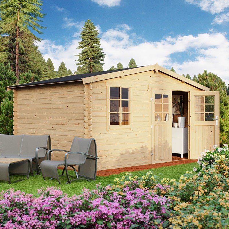 Lasita - Design Shed Amely - Aspect Brut - 4.11 x 2.96 x 2.22 m