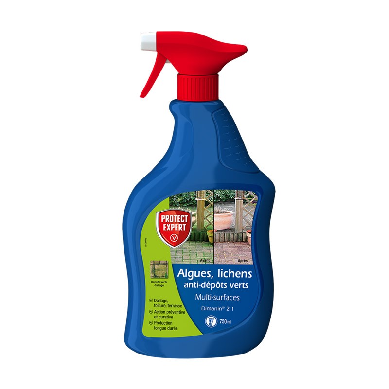 Protect Expert - Algues, lichens et anti-dépôts verts - multi surfaces 750 ml