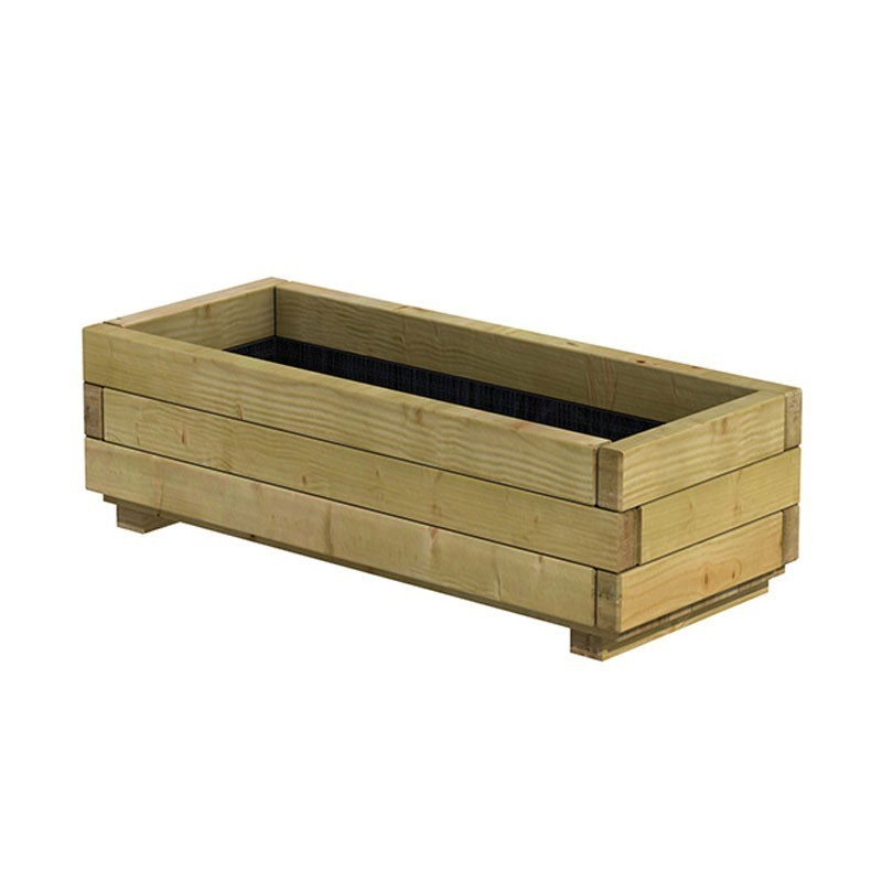 Bac rectangle en bois épicéa autoclave - 82 x 34 x 25cm