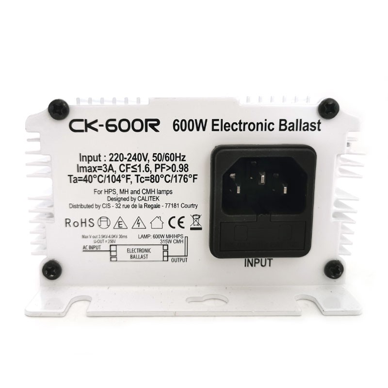 Calitek 600W electronic ballast for HPS/MH bulb