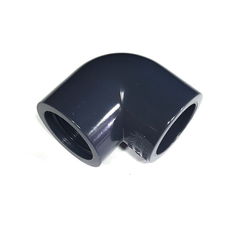 Gomito 90° PVC nero Ø32 a vite