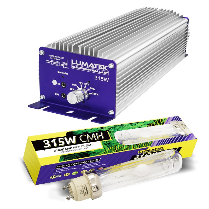 Lumatek : KIT CMH Contrôlable 315W (Ballast + Ampoule 3100K)