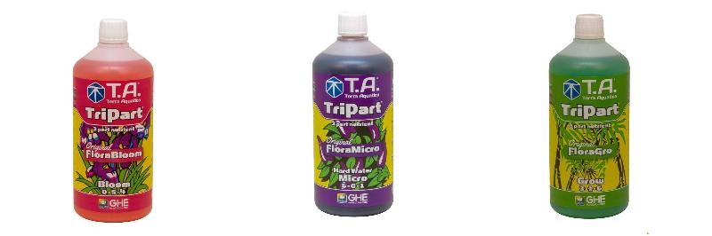 Terra Aquatica GHE - FLORA SERIES 1L Fertilizer Pack - Hard Water