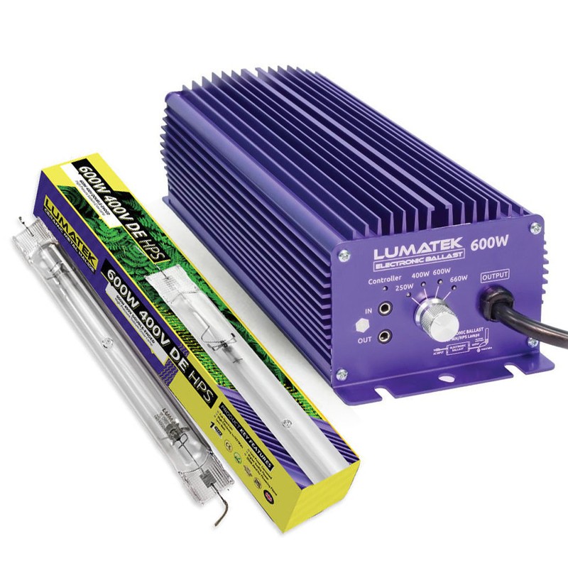 Lumatek - Kit Pro ballast dimmable + ampoule double ended - 600W - 400V