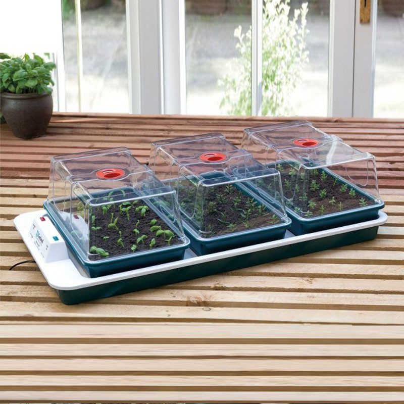 TRIO MINI SERRE ELETTR. GRANDE 3 GHIRLANDA CONTROLLO AUTOMATICO DELLA TEMPERATURA