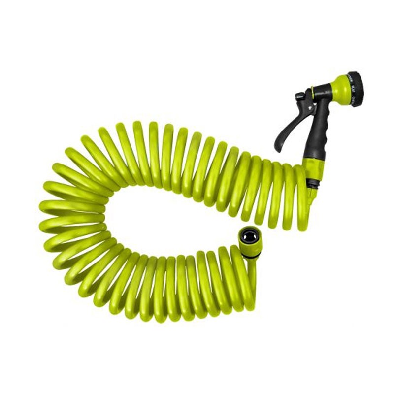 Jardibric - Pistolet serpentin 15M Eva - 10mm - 2 raccords - Vert anis