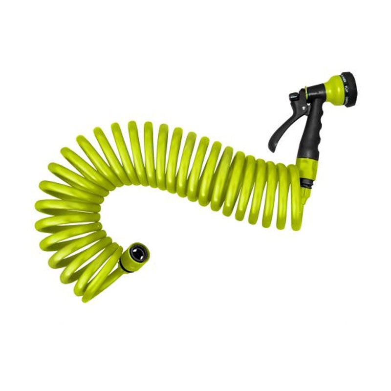 Jardibric - Pistolet serpentin 10M Eva - 10mm - 2 raccords - Vert anis