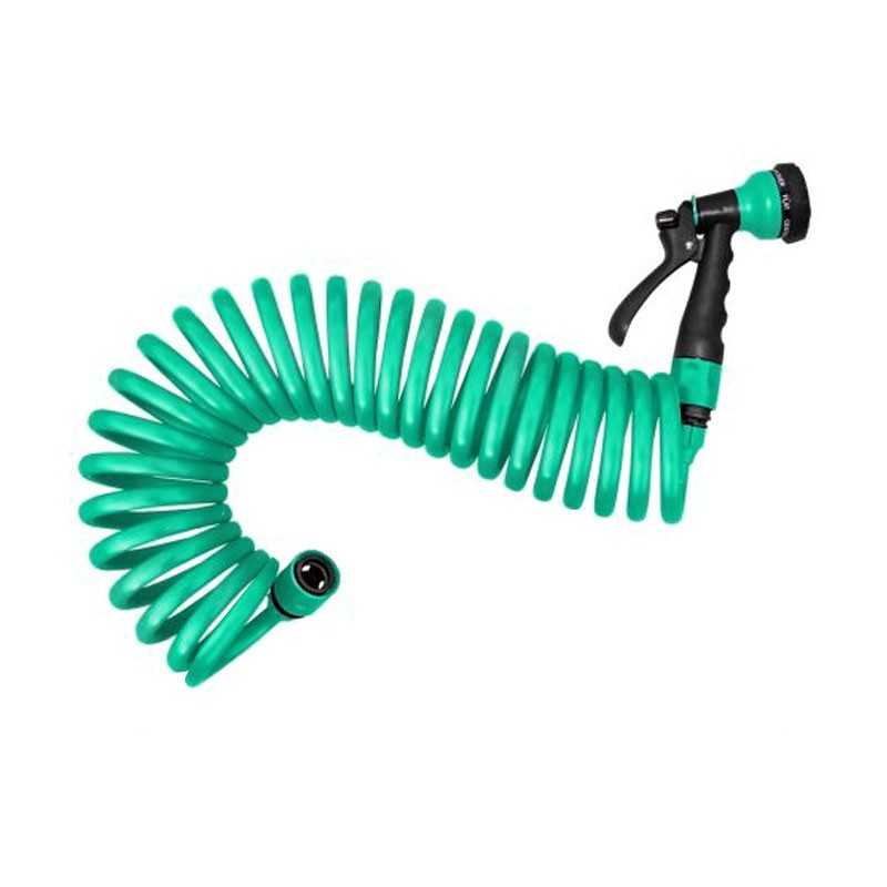 Jardibric - Pistolet serpentin 10M Eva - 10mm - 2 raccords - Turquoise