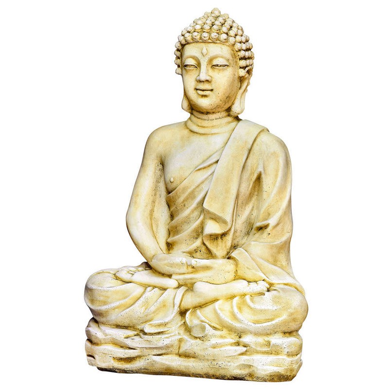 Hairie-Grandon - Statue bouddha Kadampa H 96cm - Patiné
