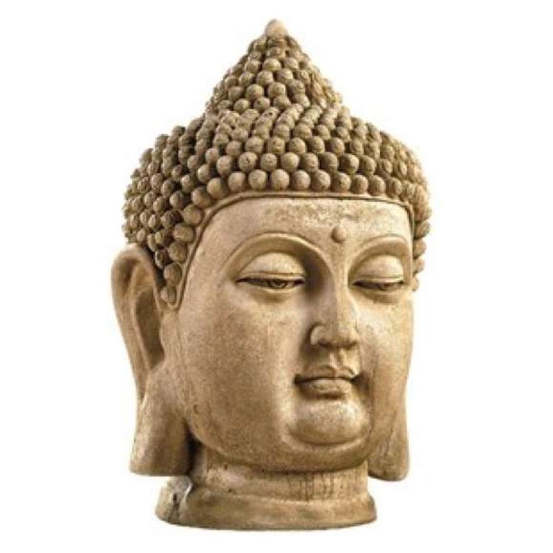 Hairie-Grandon - Statue Kopf eines Buddha - H 60cm - Patiniert
