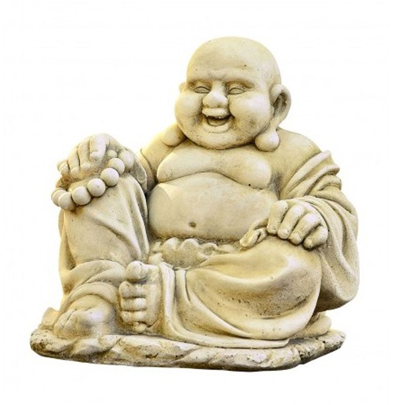 Hairie-Grandon - Laughing Chinese Buddha - H 35cm - Patinated