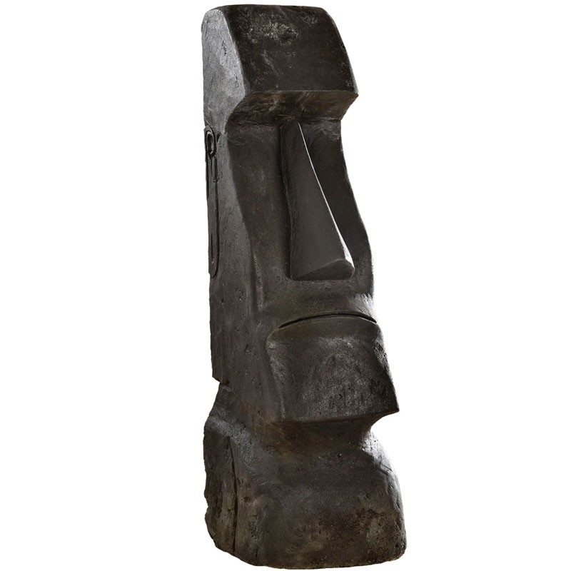 Hairie-Grandon - Statue Maori - H 180cm - Ciré noir