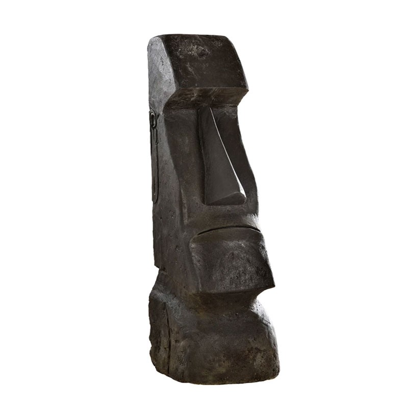 Hairie-Grandon - Maori statue - H 140cm - Waxed black