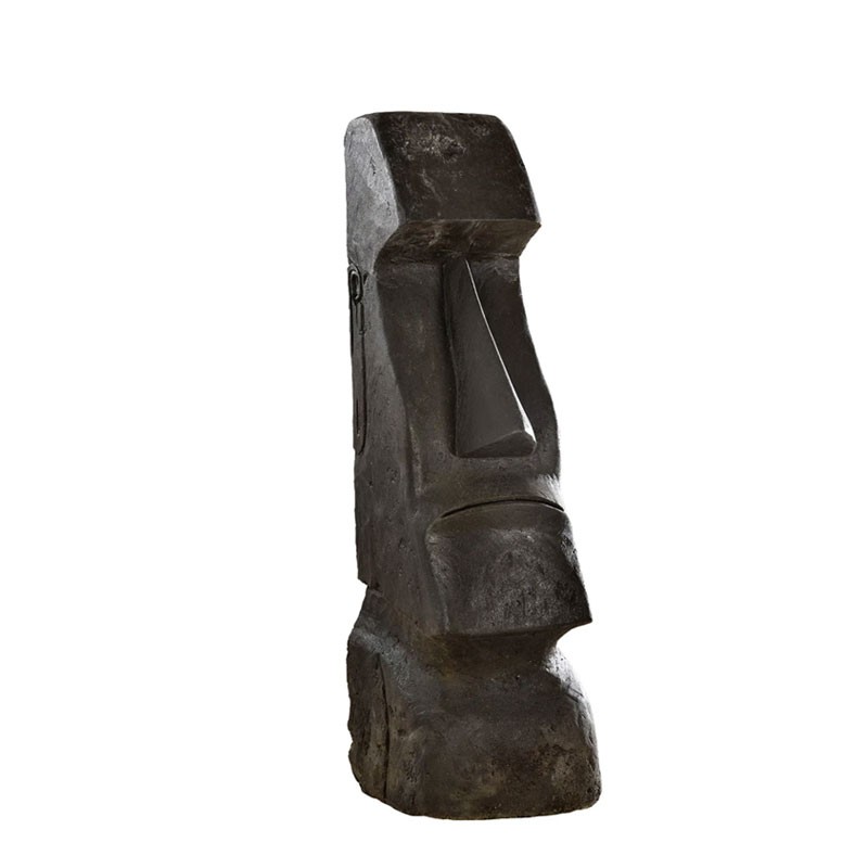 Hairie-Grandon - Statue Maori - H 100cm - Ciré noir