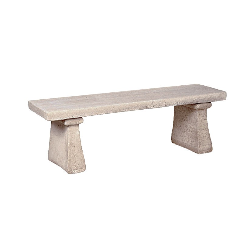 Hairie-Grandon - Banc droit simple - Long 123cm - Blanc cassé
