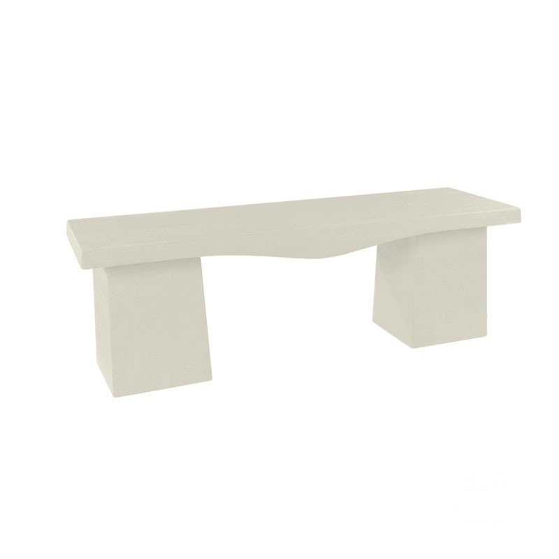 Hairie-Grandon - Banc droit design - Long 138cm - Blanc cassé