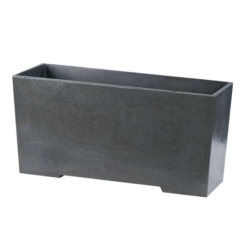 Hairie-Grandon - Rectangular planter - Length 80cm - Slate tone