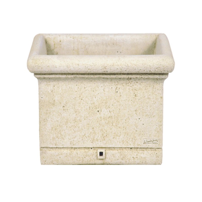 Hairie-Grandon - Square planter - Length 56cm - Off-white