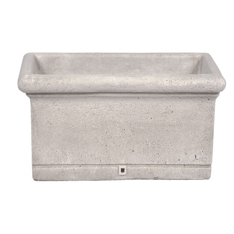 Hairie-Grandon - Rechteckiger Blumenkasten, glatt - Länge 85cm - Off-White
