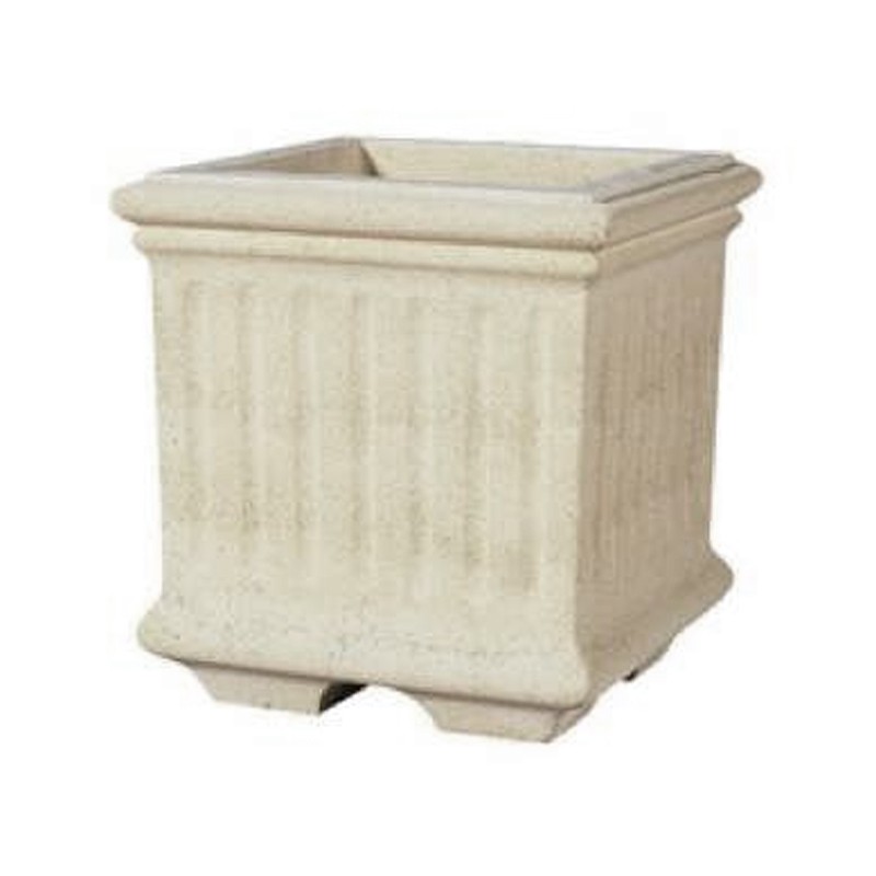 Hairie-Grandon - Quadratischer Behälter - Ht 41cm - Off-White