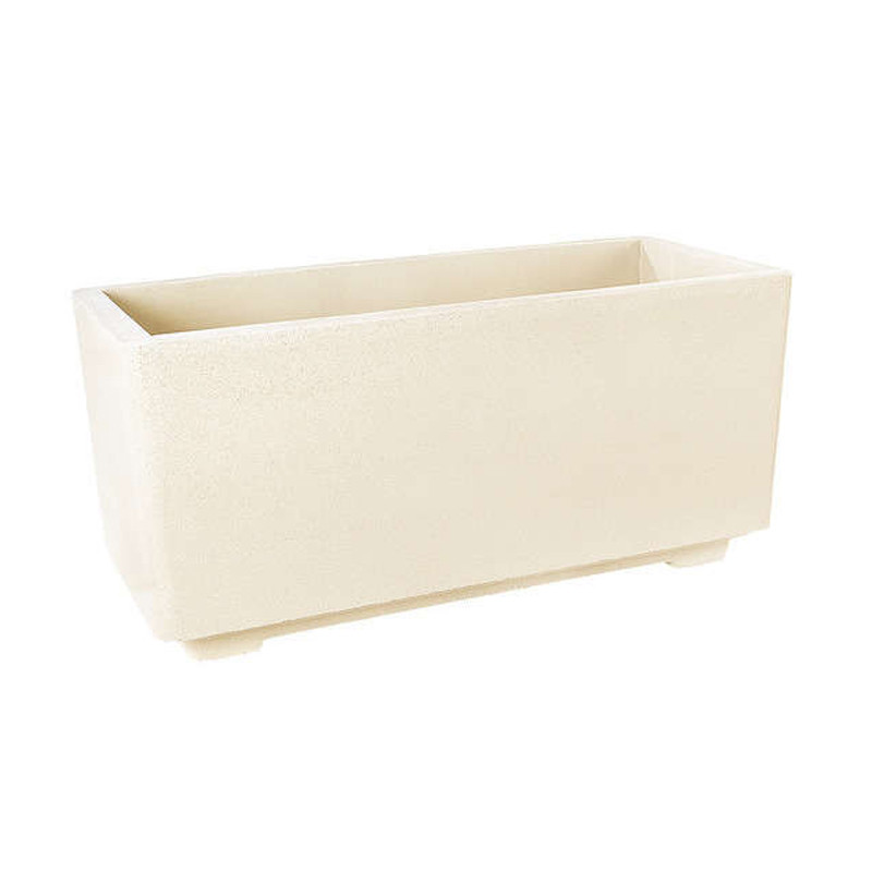 Hairie-Grandon - Rectangular bin on stand - 92cm long - Off-white