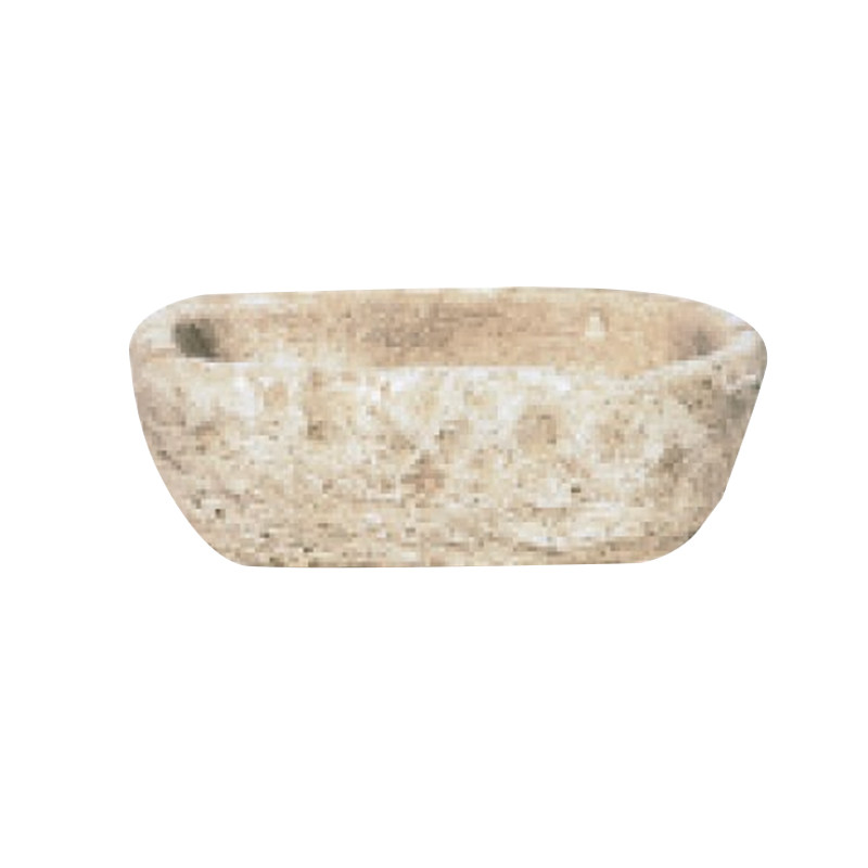 Hairie-Grandon - Ovale Futterkrippe - Länge 59cm - Antik-Ton