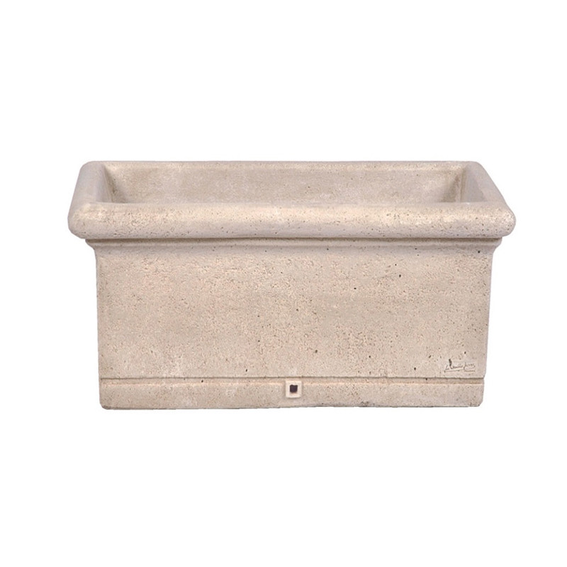 Hairie-Grandon - Jardinera rectangular lisa - 70cm largo - Blanco hueso