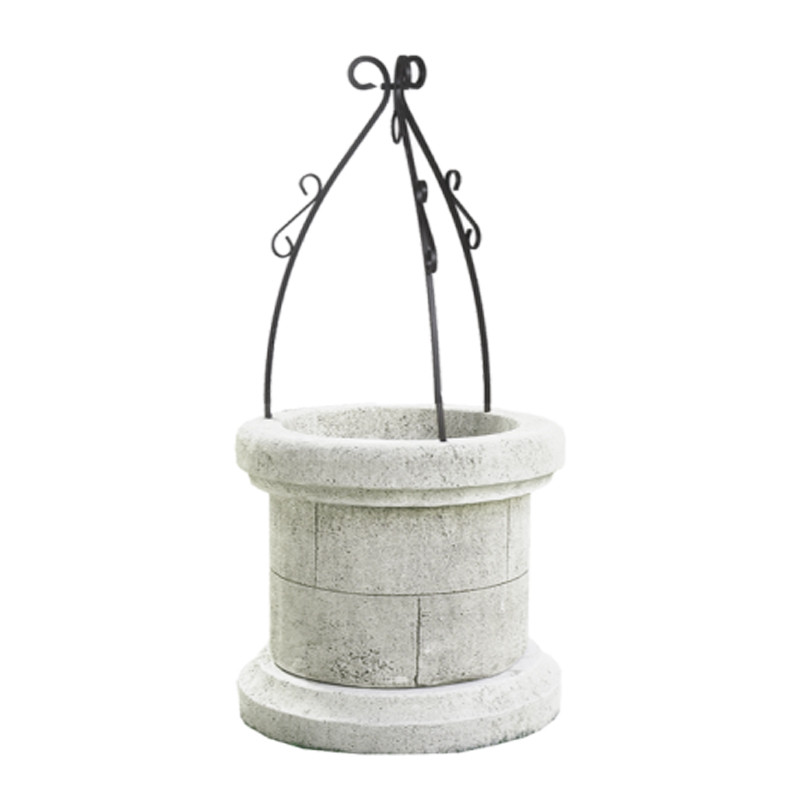 Hairie-Grandon - Ronde put pm - H 169cm - Wit