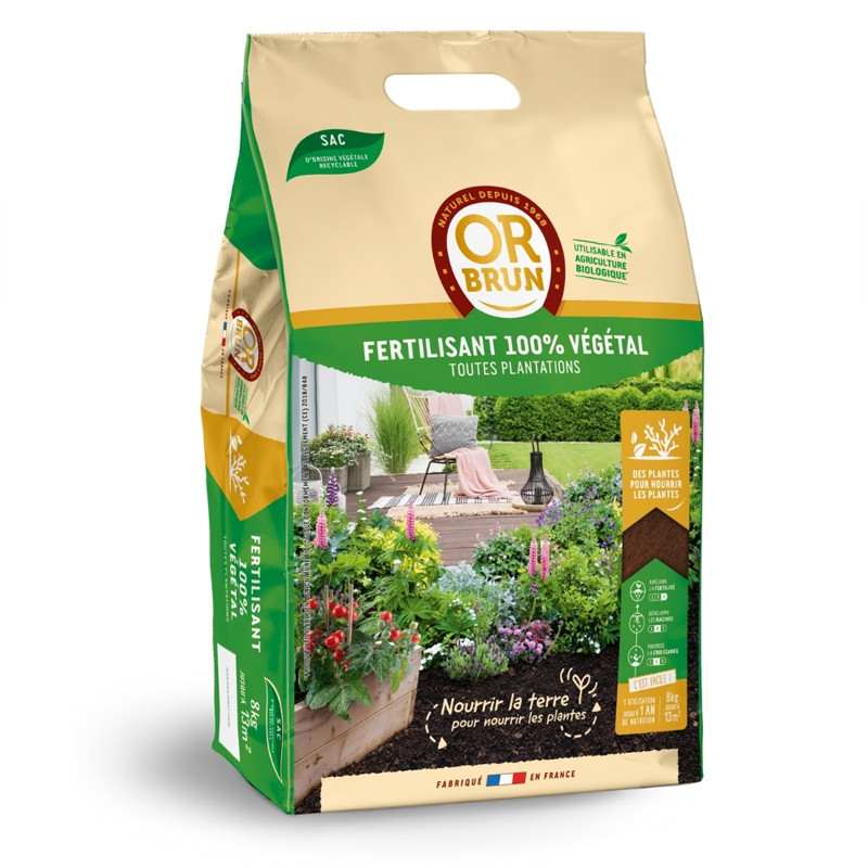 Or Brun - 100% végétal - 8kg - V21 - Fertilisant