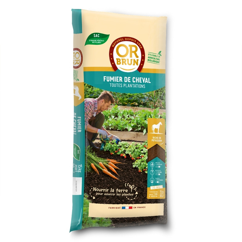 Or Brun - Fumier de Cheval - 15kg - V21 - Fertilisant