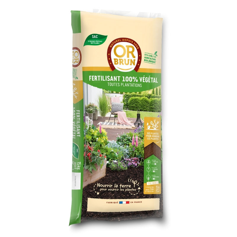 Or Brun - 100% végétal - 15kg - V21 - Fertilisant