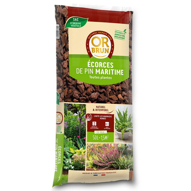 Or Brun - Maritime Pine Bark - 50L - Mulching