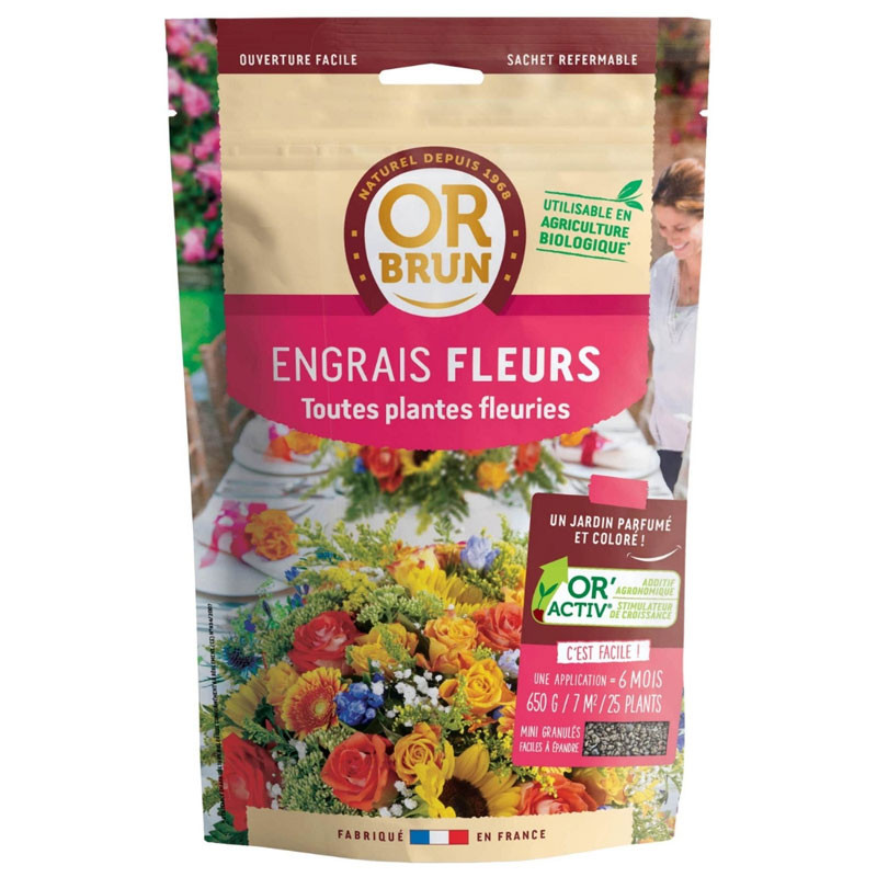 Or Brun - Engrais Fleurs - 650G - Granulés