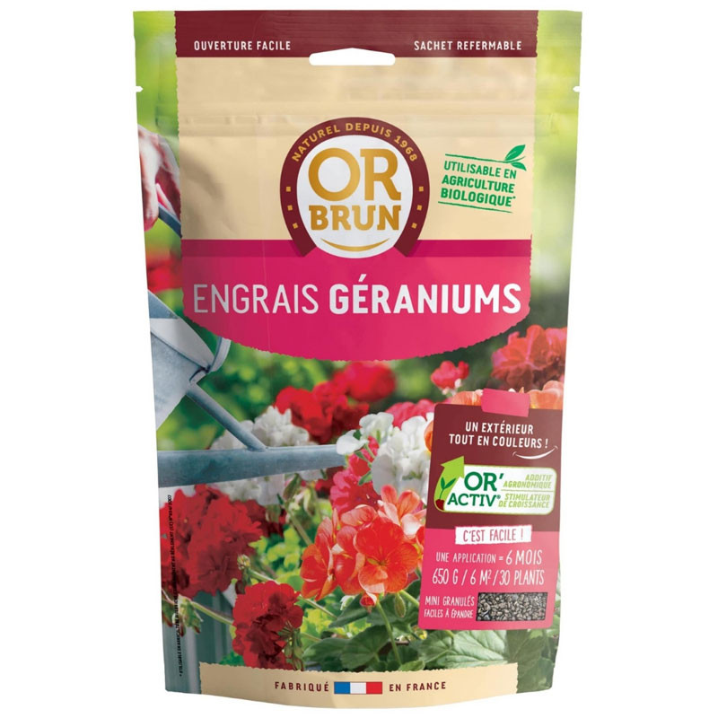 Or Brun - Engrais Géraniums - 650G - Granulés