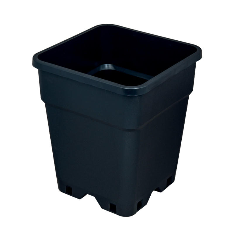 Platinium - Pentola di plastica nera quadrata - 25L