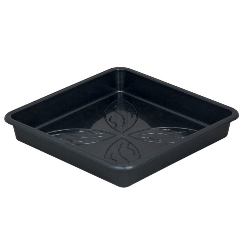 Soucoupe pour pot 3.5L carr‚ noir - 14cm