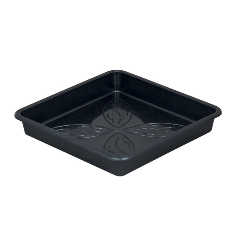 Soucoupe pour pot de 11 à 14L carré noir