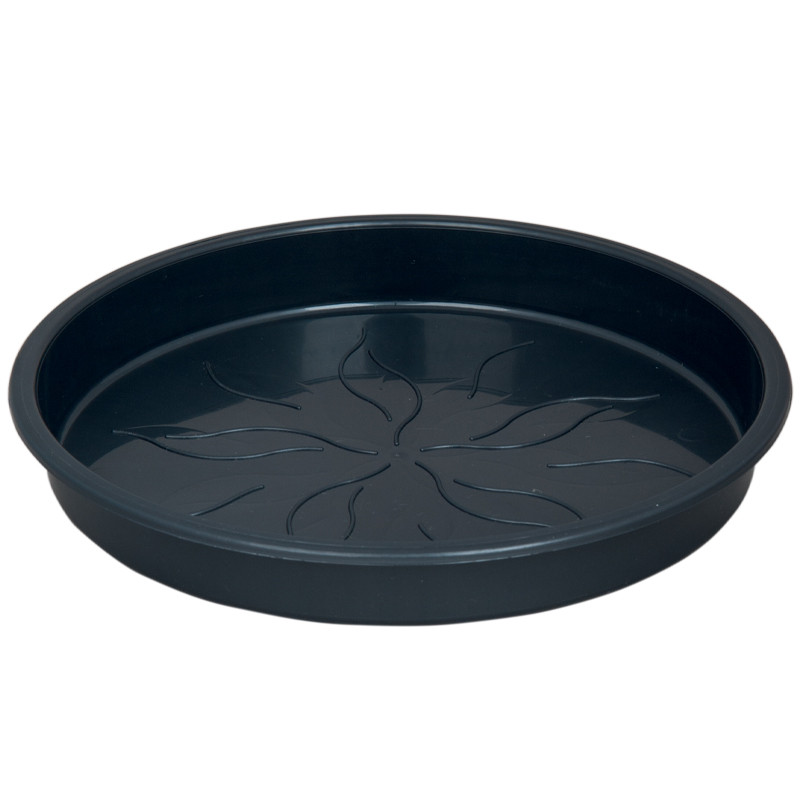 Soucoupe pour pot de 15L rond noir - 30cm