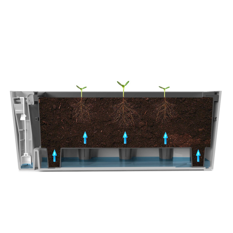 Flower Lover - Self-irrigating Planter- Supreme 50 - White