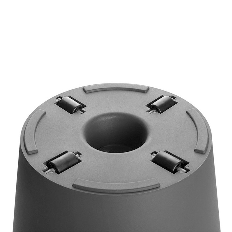 Gardenico - Metro Twist N Roll Round Pot 29cm - Anthracite / Fuchsia