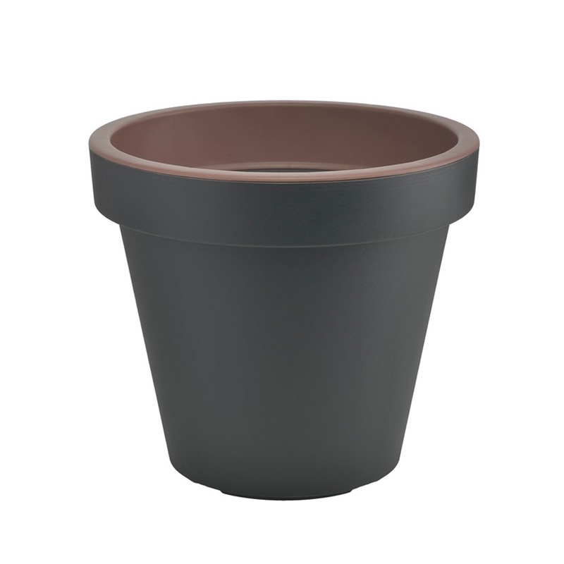 Gardenico - Metro Twist N Roll Round Pot 29cm - Anthracite / Taupe