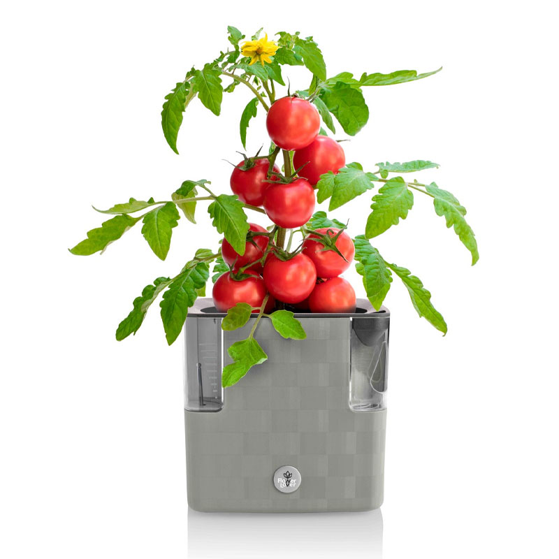  Flower Lover - Zelf bevloeiende pot - Cobble -14x14x14cm - Antraciet