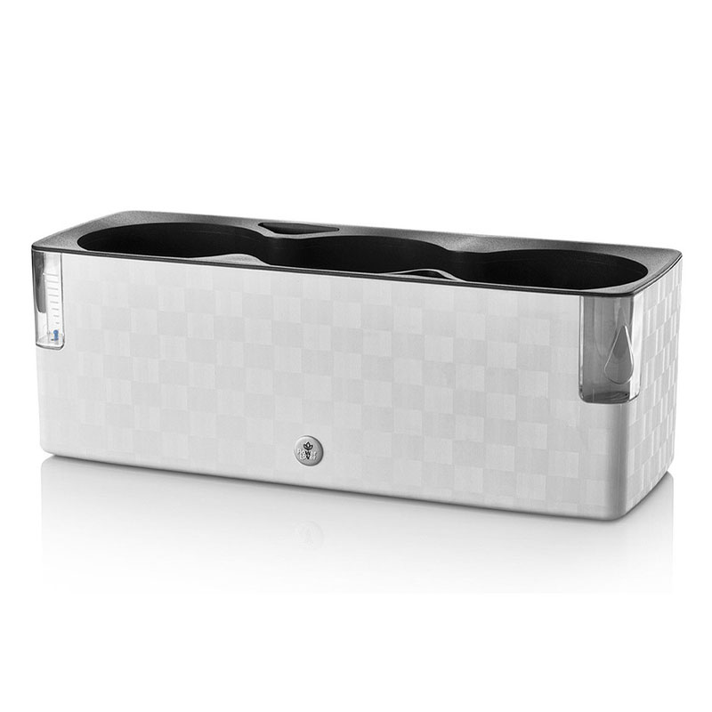  Flower Lover - Pot auto-irrigant - Cobble TRIO - Blanc