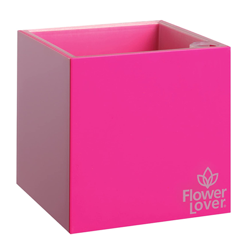 Flower Lover - Cubico self draining pot - 33x33cm - Pink