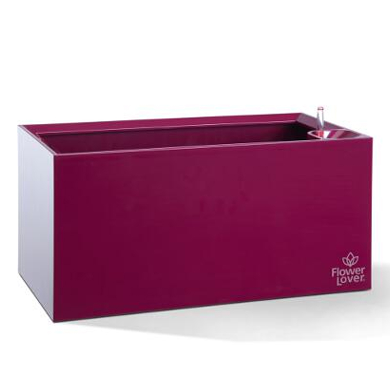 Flower Lover - Cubico self-irrigating pot - 21x42x21cm - Purple