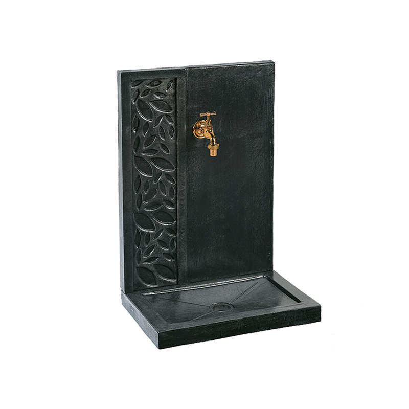 Hairie-Grandon - Fontaine ardoisée feuille - 70cm - Ardoise