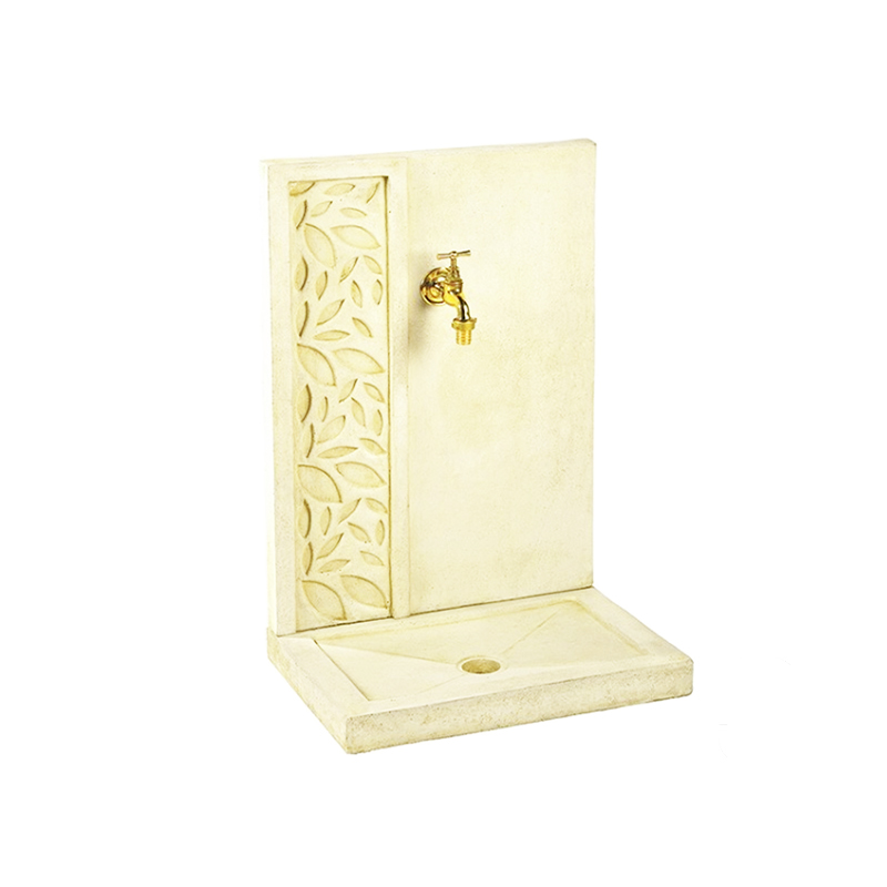 Hairie-Grandon - Fontaine ardoisée feuille - 70cm - Pierre