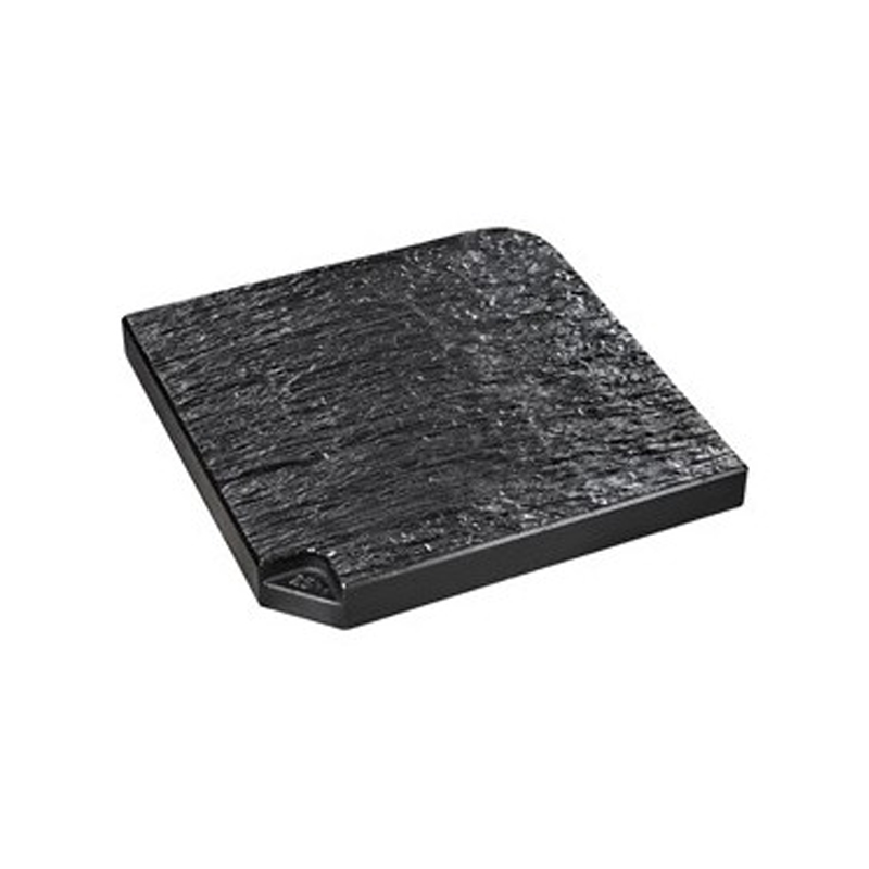 Hairie-Grandon - Dalle pour pied de parasol feuilletée ton noir ciré - Lot de 4x25kg